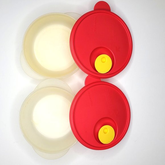 Vintage Tupperware Crystal Wave Microwave Bowl Set